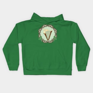 Celtic Harp Kids Hoodie